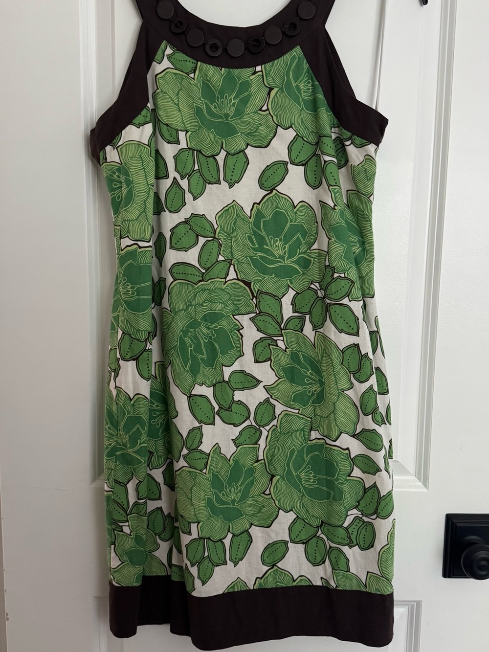 Green Floral Halter Dress by Robbie Bee Size 12